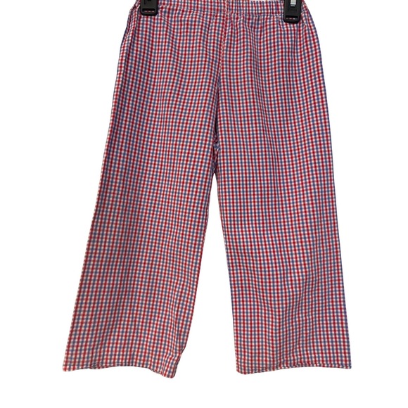 Blessed Be The Name Other - Blessed‎ Be The Name Kids Red Blue Gingham Check Pants 4T Fourth of July Preppy